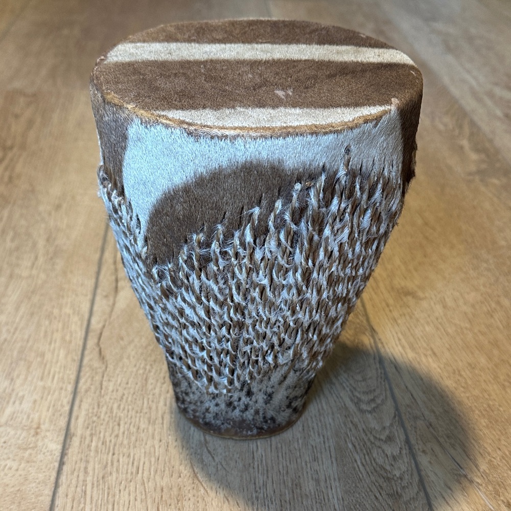 VINTAGE Doumbek Goblet Drum, African Goat Skin, Rattle Drum